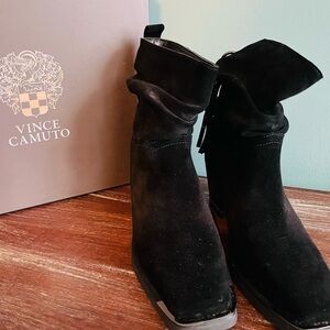 Vince Camuto Dremmia Ankle Boots in Black Suede